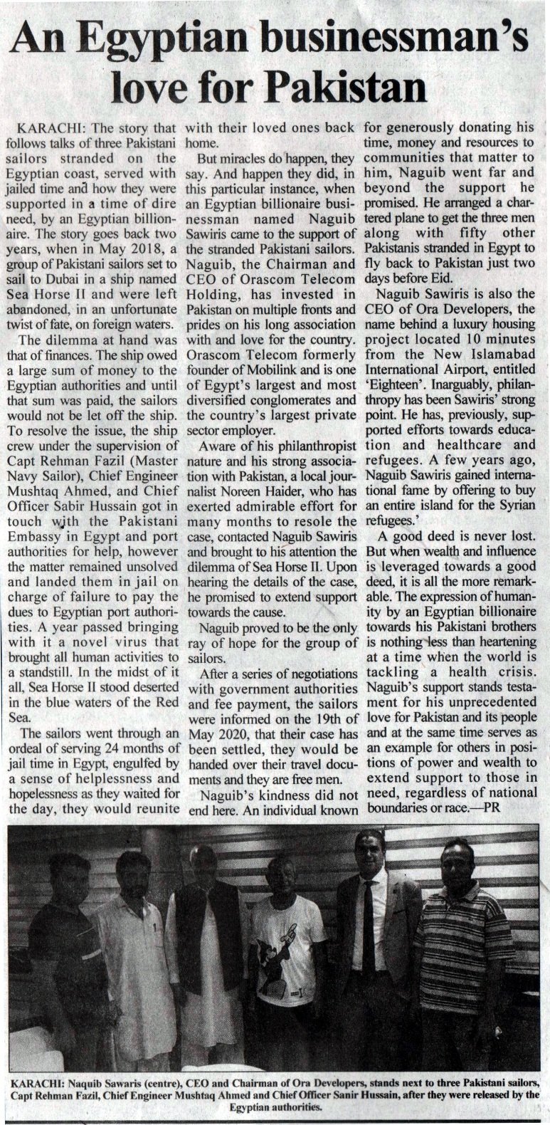 Egyptian businessman loves Pakistan