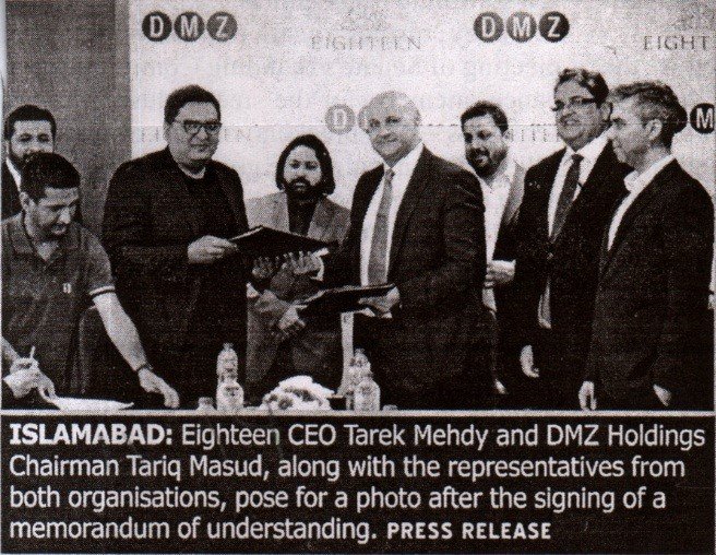  Eighteen CEO and Chairman of DMZ holding