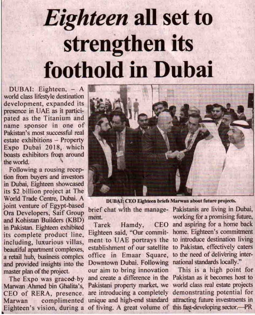 Eighteen strengthen foothold in Dubai