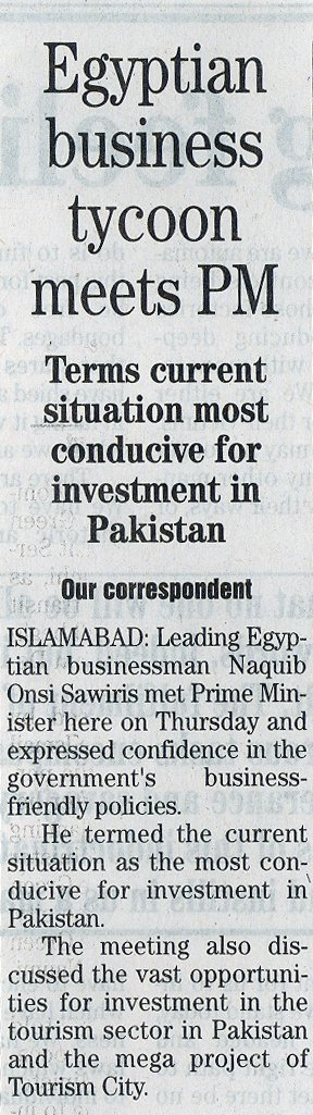 Egyptian tycoon meets PM