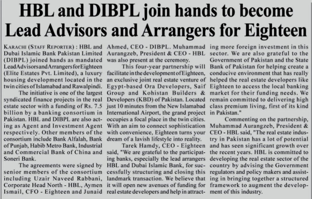 lead advisors and arrangers