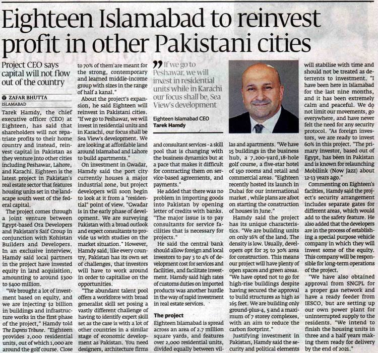 Eighteen reinvest profit in other Pakistani cities
