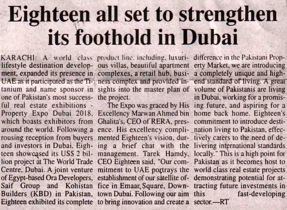 Eighteen in Dubai